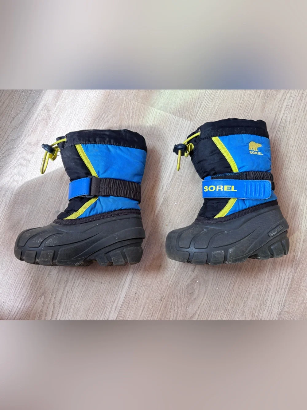 Sorel Kids Blue and Black insulated Winter Boots. Toddler Sz 7